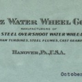 THE FITZ WATERWHEEL COMPANY  LETTERHEAD  